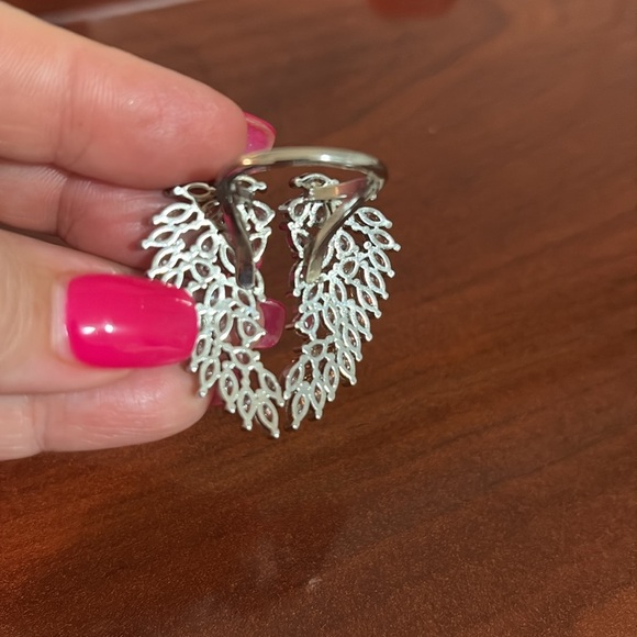 925 silver ANGEL WINGS opening adjustable ring Marquis CZs
NWOT - Picture 6 of 7
